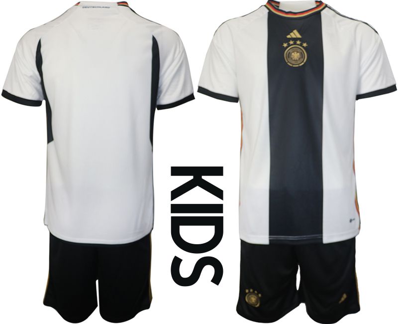 Youth 2022 World Cup National Team Germany home white blank Soccer Jersey->youth soccer jersey->Youth Jersey
